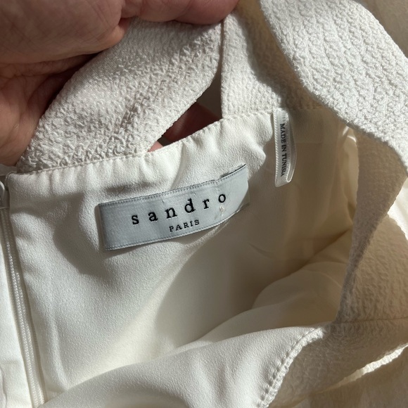 Sandro Paris White Mini Dress - Small - Picture 4 of 8